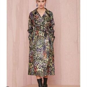 Nasty Gal Vibrant Animal Print Long Sleeve Dress